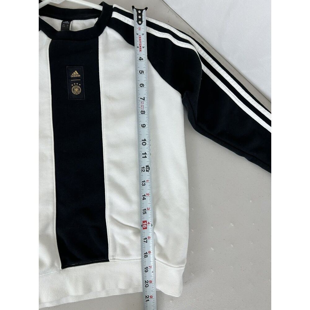 Adidas Youth Boys Crew Sweatshirt Germany Black White SMALL Long‎ Sleeve - Picture 7 of 8
